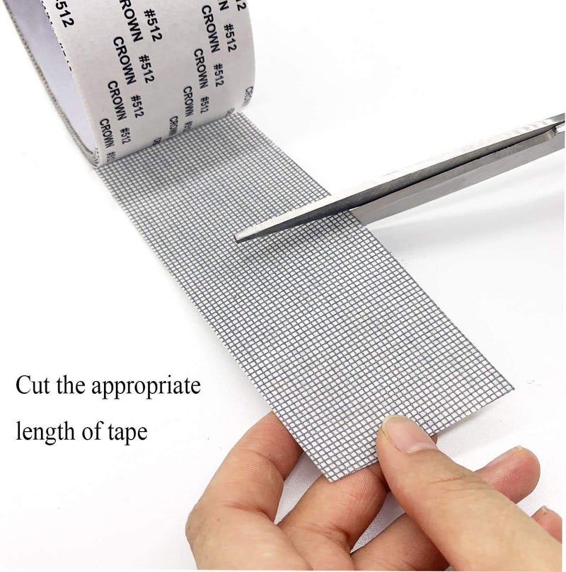 ACEBON Window Screen Repair Tape, 2"x80" - Strong Adhesive Mesh Patch Kit for Window Door Tears & Holes (Grey) - Image 4