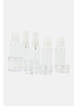 Miamica 15 Pieces Travel Bottles And Toiletry Bag Kit, Transparent  - Image 2