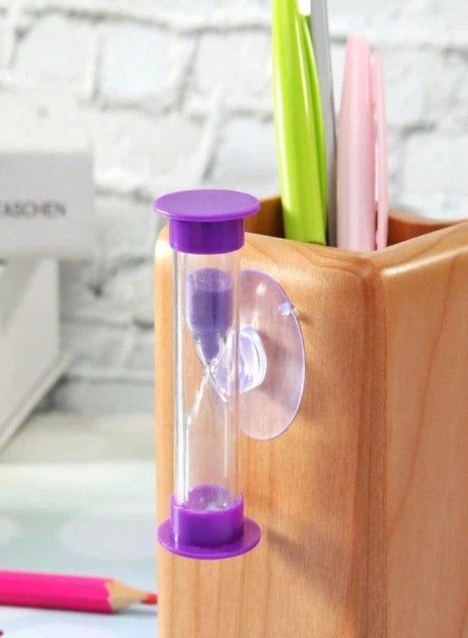 Rosojodg 2pcs Blue Toothbrush Timer for 2mins Sand Clock Timer 2 Minute Sand Timer, Plastic Suction Cup Hourglass Sandglass Desktop Ornament Party Favors - Image 4