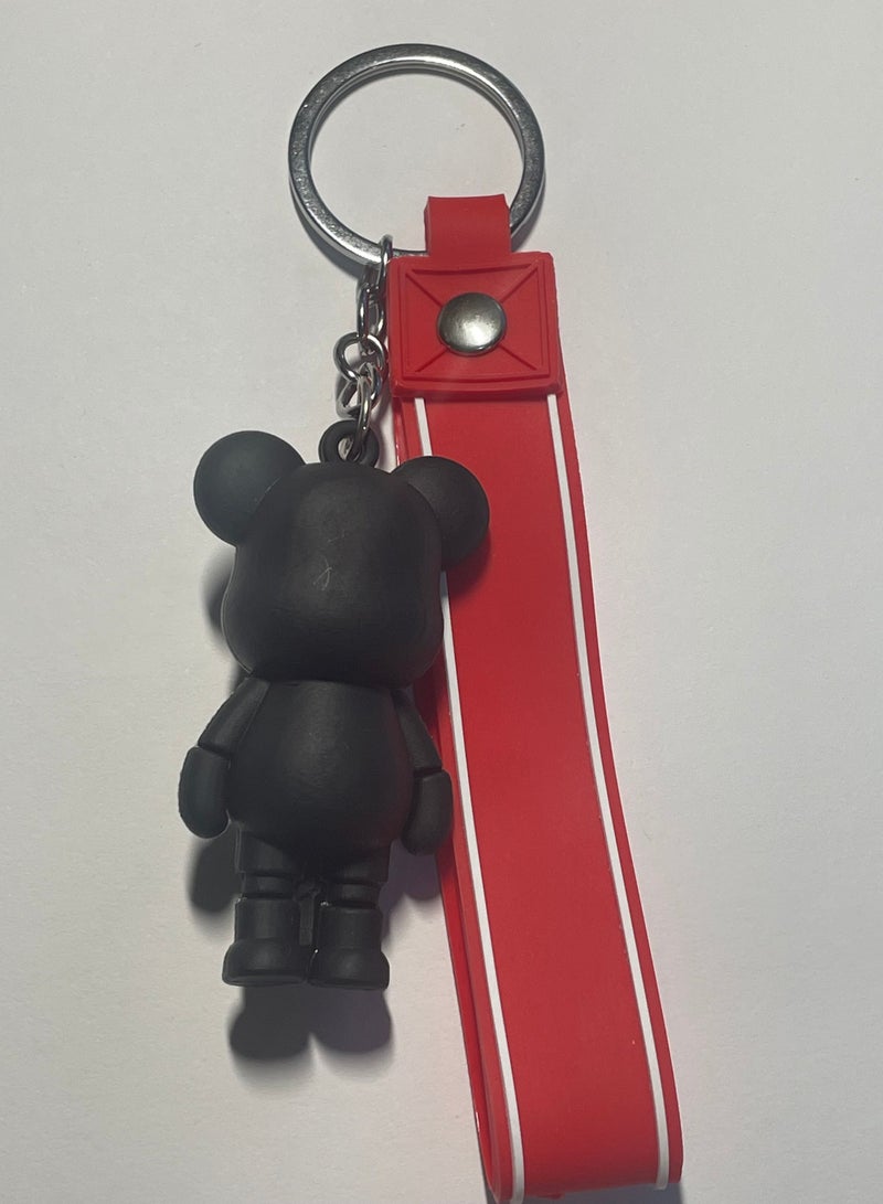 ميدالية مفاتيح كرتونية مميزة اكسسوار لطيف سلسلة مفاتيح أنمي بشخصية دب مع شريط يتناسب مع السيارة والمحفظة والحقيبة هدية ابداعية لطيفة - Image 2
