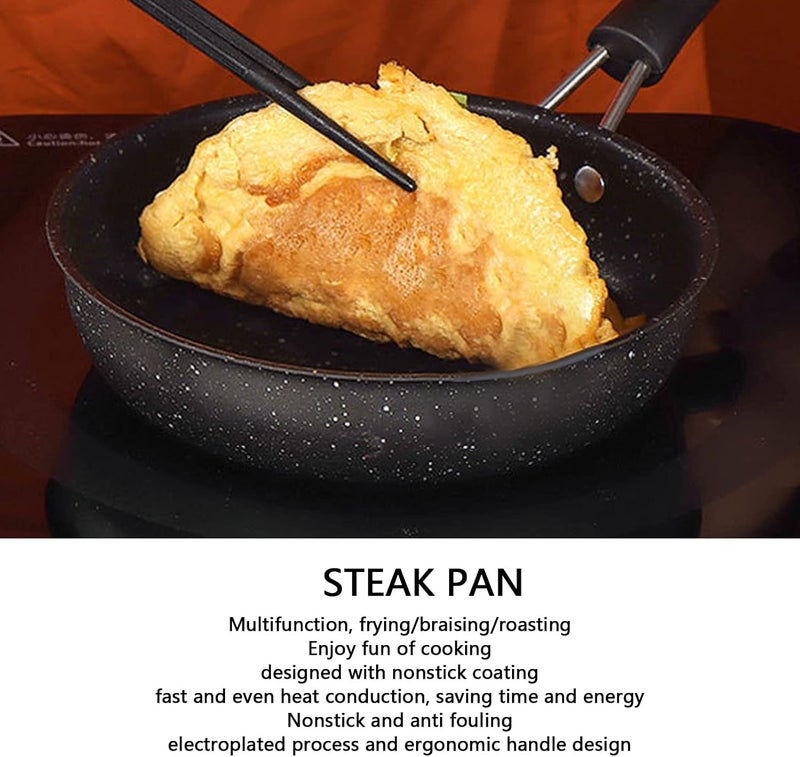 كلاراكو مقلاة شواء غير لاصقة من كلاركو مع توصيل سريع، مقبض مريح من الفولاذ المقاوم للصدأ، ABS سهلة الاستخدام ومناسبة لجميع المواقد (14 سم) - Image 2