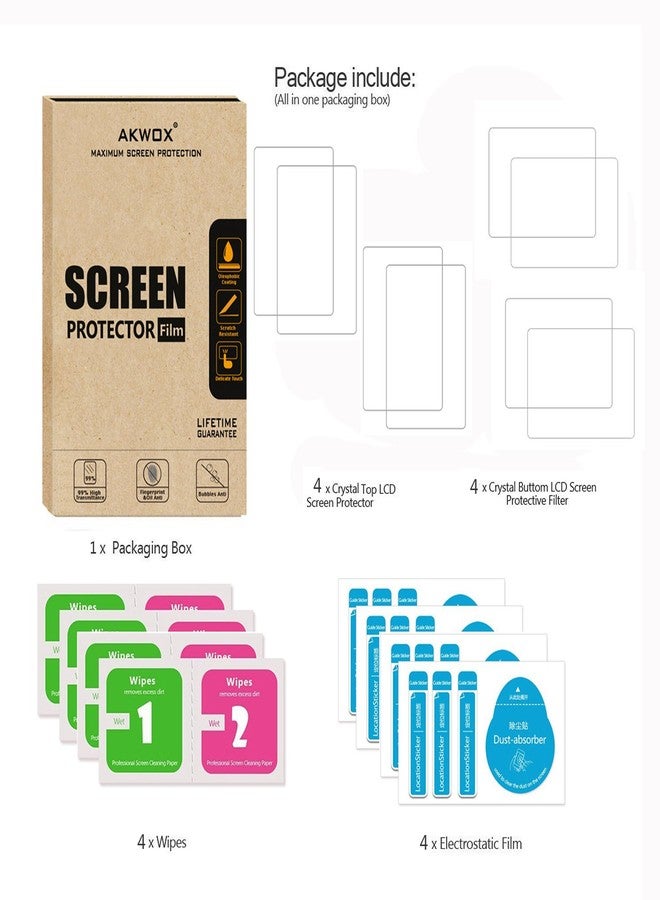 AKWOX (4-Pack) Screen Protector for Nintendo 3DS XL, HD Clear Crystal PET Screen Protective Filter for Nintendo 3DS XL with Anti-Bubble and Anti-Fingerprint - Image 4