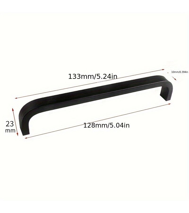 U Shaped Solid Matte 128mm Cabinet Handle Space Aluminum Modern Easy Furniture Hardware - Image 3