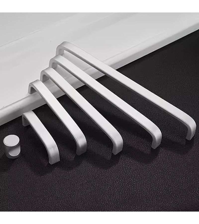 U Shaped Solid Matte 128mm Cabinet Handle Space Aluminum Modern Easy Furniture Hardware - Image 1