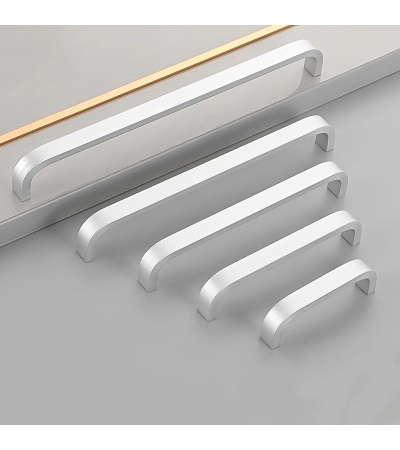 U Shaped Solid Matte 128mm Cabinet Handle Space Aluminum Modern Easy Furniture Hardware - Image 4