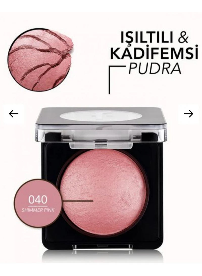 Generic Baked Blush-On Bronzer 40 Shimmering Pink  - Image 2
