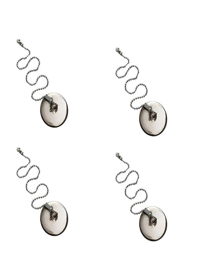 NEW WARE 40 mm Bath Tub Chain Plug Drain Silver Bathroom Sink Basin Stopper Plug with Chain Bathtub Accessory Bathtub Sealer Cover 1.5 Inch - Image 2