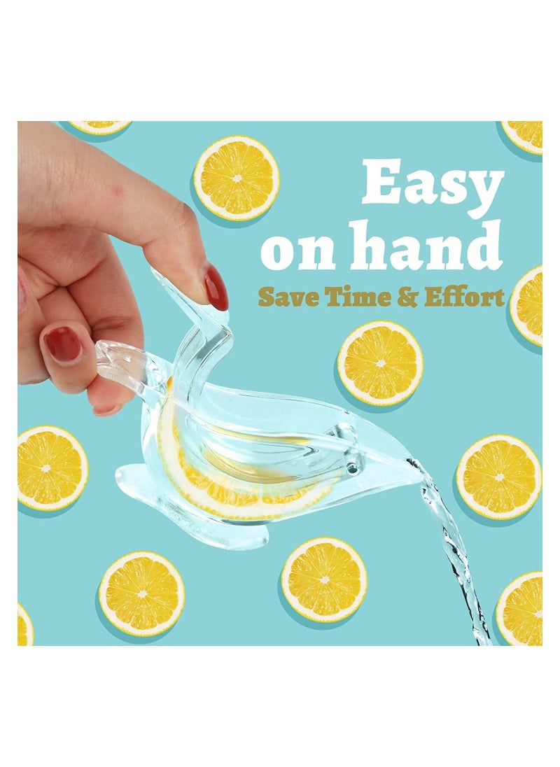 Generic - Manual Lemon Juicer, Acrylic Manual Lemon Slice Squeezer, Portable Transparent Fruit Juicer, Hand Juicer for Orange Lemon Lime Pomegranate Home Kitchen Bar Gadget (2PC) - Image 1
