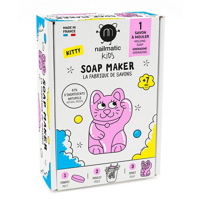 Nailmatic Kids DIY Kitty Soap Maker Kit - Vegan & Cruelty-Free, Preservative-Free, Fun Craft for Ages 7+ - Image 3