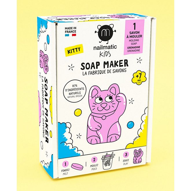Nailmatic Kids DIY Kitty Soap Maker Kit - Vegan & Cruelty-Free, Preservative-Free, Fun Craft for Ages 7+ - Image 2