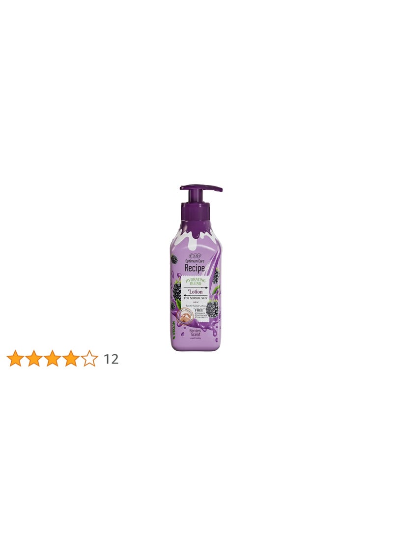 Eva Optimum Care Recipe Hydrating Blend Lotion For Normal Skin Berries Scent 370Ml