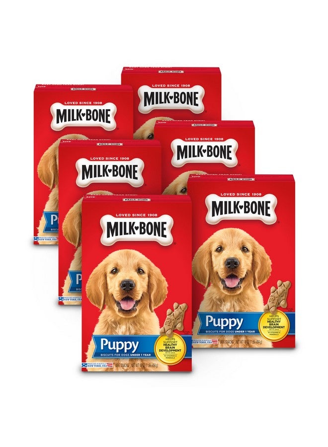 MILK-BONE Original Dog Treats For Puppies, 16 Ounce (Pack Of 6), Dha Helps Support Healthy Brain Development - Image 1