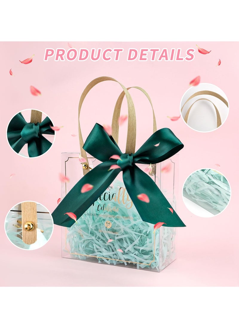 SYOSI - Clear Gift Bags, 6 Pack Transparent Gift Bags Reusable Gift Wrap Bags with Handles and Ribbon, Candy Snack Bags, Princess Party Gift Bags, Suitable for Girl Birthday Party - Image 1