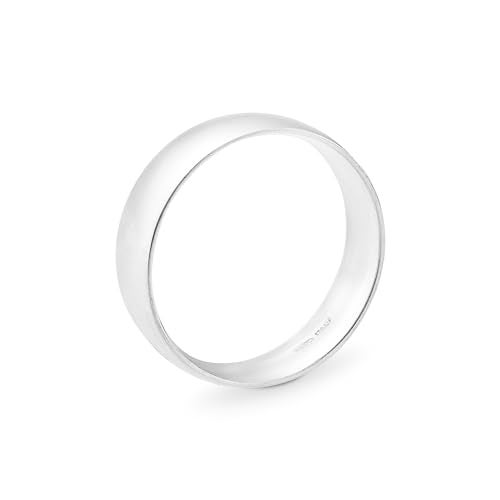Miabella 925 Sterling Silver Comfort Fit Dome Band Ring 2mm, 4mm, 6mm for Women or Men, Made in Italy (6mm, 8) - Image 2