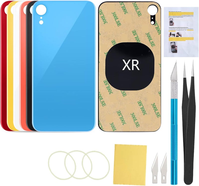 UooFide Rear Back Glass Screen Cover Replacement Compatible with iPhone XR 6.1-Inches All Carriers (Blue) - Image 1