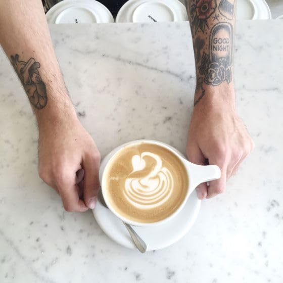 notNeutral LINO Porcelain Cup  Saucer Large Latte 12 oz White 2 - Image 4