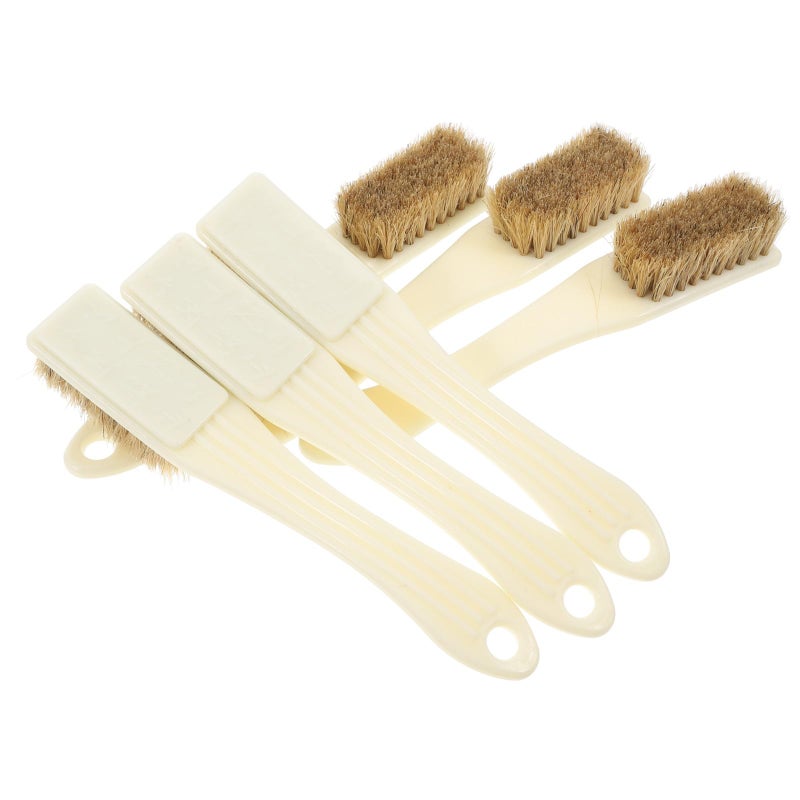 6Pcs Mini Crevice Brushes With Medium Stiff Yellow Bristles For Rust Removal Industrial And Home Cleaning - Image 2