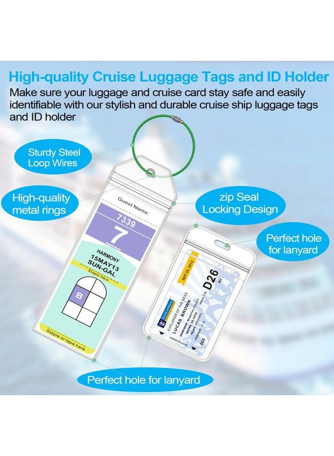 Maloun 4 Pack Clear Cruise Luggage Tag Holder for Royal Caribbean and Celebrity Ships, 2 Pack Cruise Lanyards and Waterproof ID Badge Holder Suitable for Cruise Card, Cruise Essential Travel Accessories - Image 3