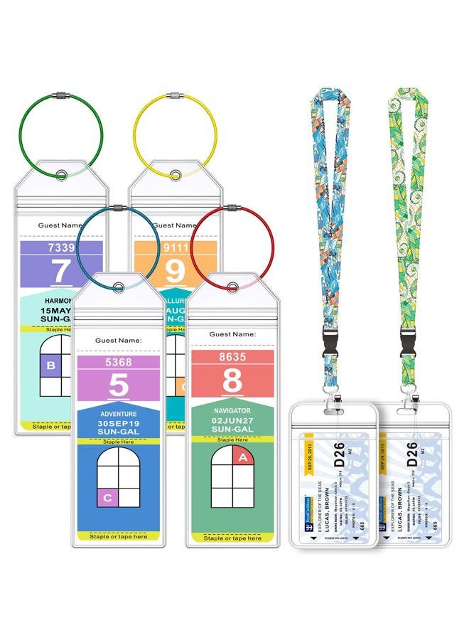 Maloun 4 Pack Clear Cruise Luggage Tag Holder for Royal Caribbean and Celebrity Ships, 2 Pack Cruise Lanyards and Waterproof ID Badge Holder Suitable for Cruise Card, Cruise Essential Travel Accessories - Image 1