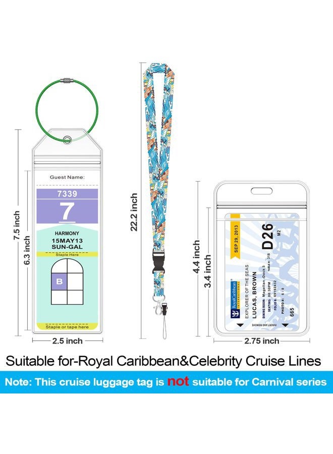 Maloun 4 Pack Clear Cruise Luggage Tag Holder for Royal Caribbean and Celebrity Ships, 2 Pack Cruise Lanyards and Waterproof ID Badge Holder Suitable for Cruise Card, Cruise Essential Travel Accessories - Image 2