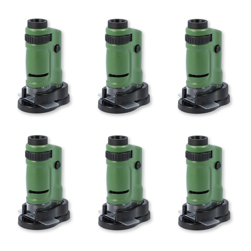 Carson MicroBrite 20x40x LED Lighted Pocket Microscope for Learning Education and Exploring  Set of 6 MM24MU - Image 2