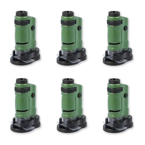 Carson MicroBrite 20x40x LED Lighted Pocket Microscope for Learning Education and Exploring  Set of 6 MM24MU - Image 1