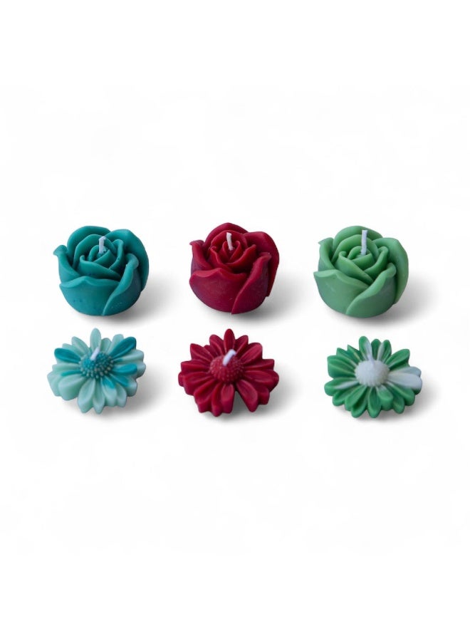 تابلوهاتي مجموعة شموع على شكل وردة - Image 1