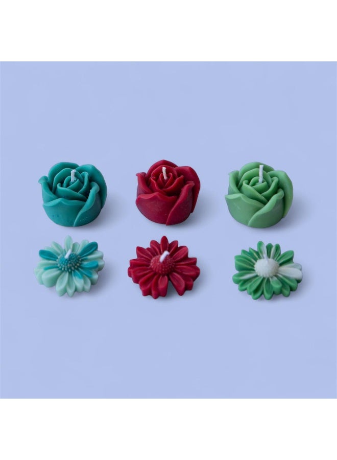 تابلوهاتي مجموعة شموع على شكل وردة - Image 2