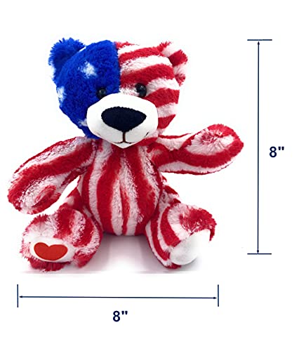 Aeisage USA Bear American National Flag Stuffed Toy Plush Animal Bears 8 Inch Souvenir Gifts for Kids - Image 5