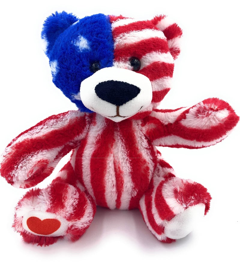 Aeisage USA Bear American National Flag Stuffed Toy Plush Animal Bears 8 Inch Souvenir Gifts for Kids - Image 3