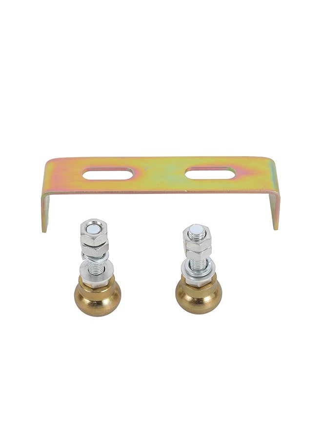 LAWAZIM Sliding Door Roller - Golden Head - Adjustable Dual Rollers for Sliding Gates, Doors Durable Gate Guide Roller with Wall Mount Bracket Indoor/Outdoor Use Anti-Tilt Design for Smooth Operation  - Image 2