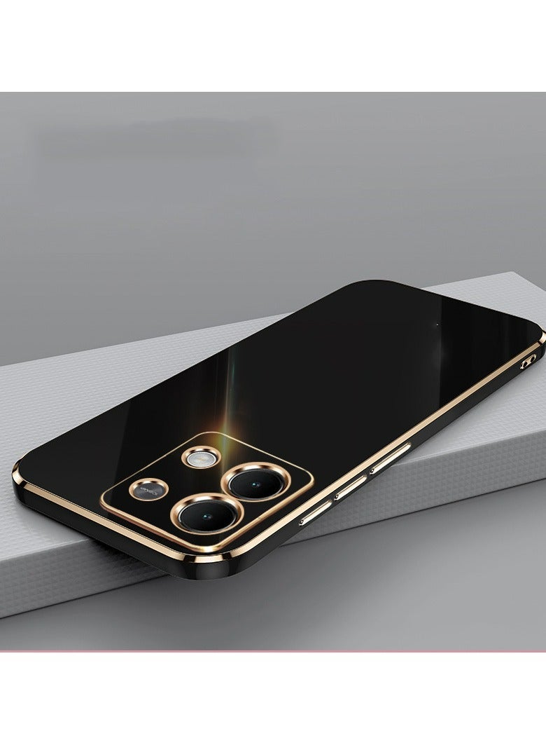 Mobile Phone Case Cover for Xiaomi Redmi Note 13 Pro 4G/POCO M6 Pro 4G, Luxury Plating Soft Back Cover, Raised Full Camera Protection - Image 1