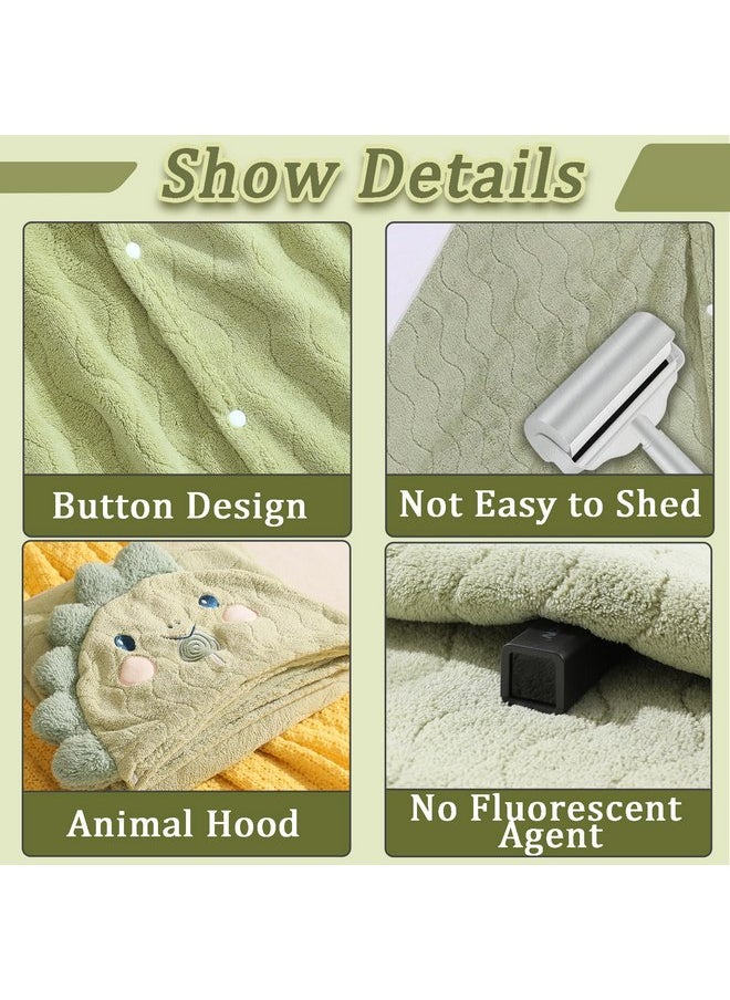 kmilro kmilro Toddler Towels with Hood for Boys Girls 0-6 Years 2-Pack Hooded Baby Bath Towels for Kids 27.5"X55" Ultra Absorbent Soft Thick Toddler Bath Towel Baby Beach Towel Bathrobe Toallas para Bebe  - Image 3