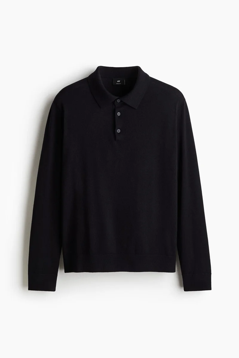 H&M  Regular Fit Wool polo shirt for Men | Best Price UAE