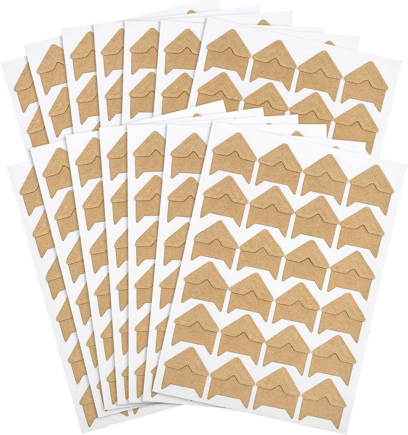 DERAYEE 12 Sheets/288 PCS Photo Corner Stickers, Self-Adhesive Photo Mounting Corners for Scrapbooking Photo Album Diary DIY Craft Paper - Image 1