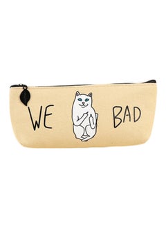 Loquat Canvas Pencil Case Beige/Black  - Image 1