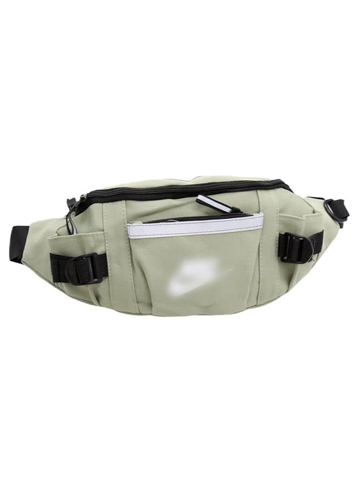 ماركة غير محددة Fashionable waist bag Crossbody Waist Bag, Lightweight Belt Bag for Travel, Walking, Running, Hiking, Cycling, Easy to Carry Any Phone, Wallet (Green)  - Image 1