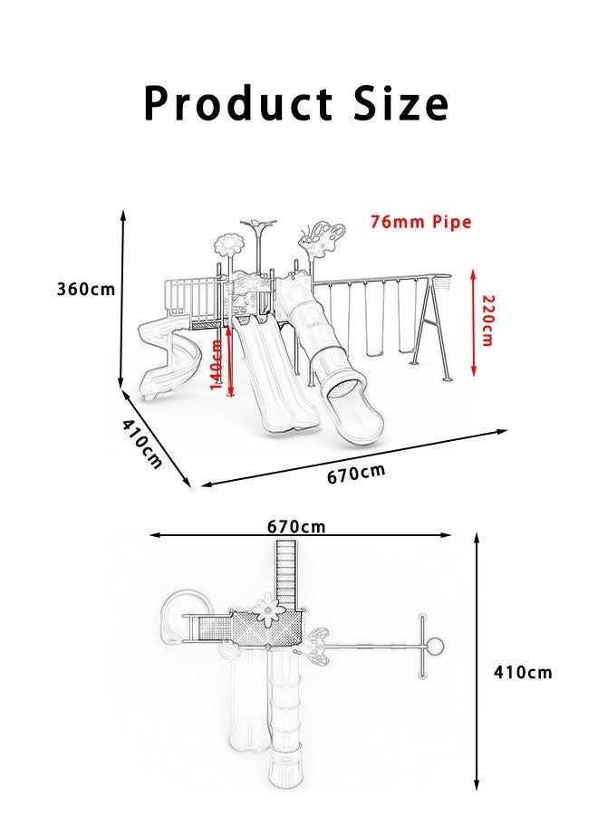 JSAITOYS N24037ZT140 Children Entertainment Equipment Play Outdoor Playground Amusement Park Kids Game - Image 2