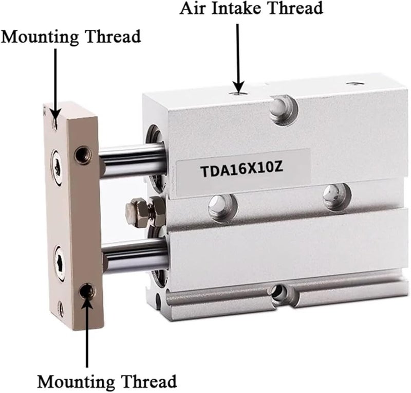 Double Rod Small Pneumatic Cylinder Bore 10mm Stroke 50mm TN Series - Image 3