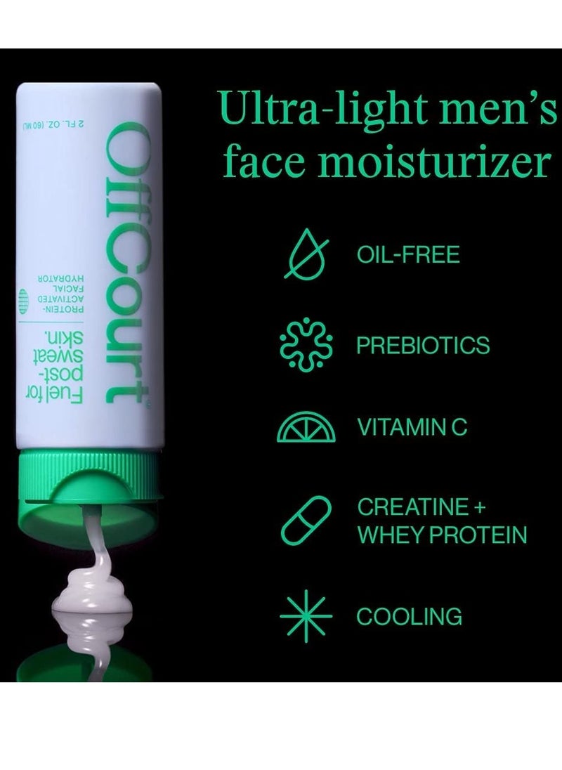 OffCourt OffCourt Face Moisturizer for Men - Light, Non-Greasy, Oil-Free Men’s Face Lotion with Prebiotics and Vitamin C - Hydration and Firmness for All Skin Types (2oz, 2 Pack)  - Image 2
