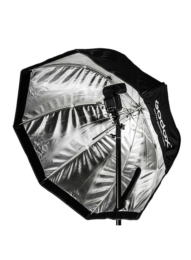 Godox Photo Studio 80cm 31.5in Portable Octagon Umbrella Softbox,190cm Light Stand with Hot Shoe Holder Bracket kit for Flash Speelidte - Image 2