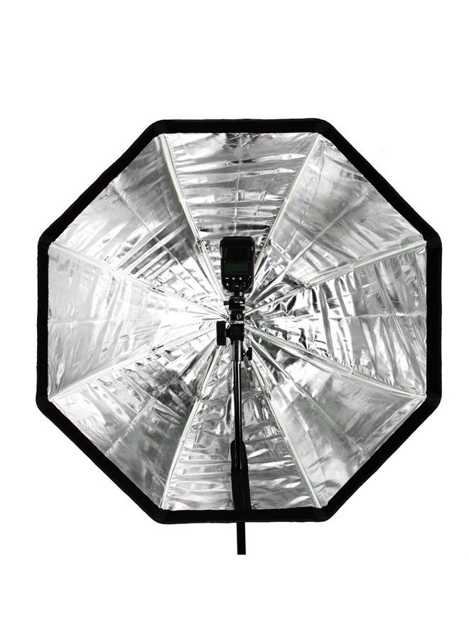 Godox Photo Studio 80cm 31.5in Portable Octagon Umbrella Softbox,190cm Light Stand with Hot Shoe Holder Bracket kit for Flash Speelidte - Image 5