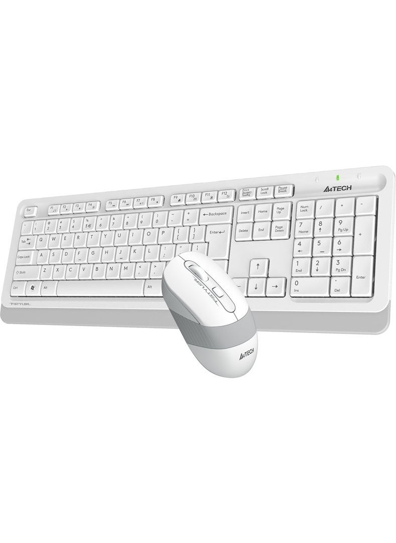 A4TECH A4 TECH FG1010 Q 2.4 GHZ USB WHITE KEYBOARD+MOUSE WIRELESS SET  - Image 1