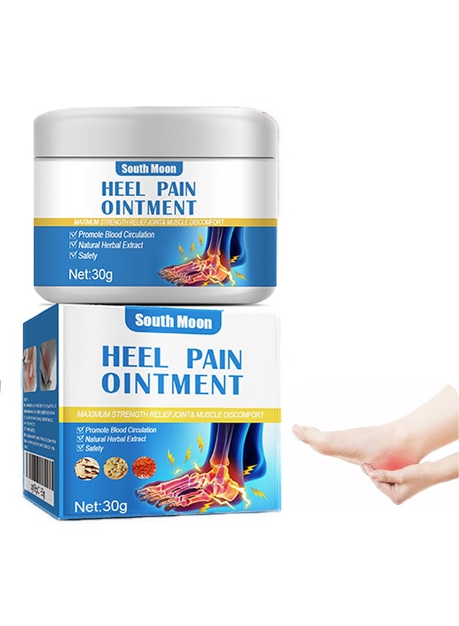 SOUTH MOON Heel Pain Ointment Herbal 30g, Ointment Foot Heel Pain Cream, Rheumatism Arthritis Pain Ointment, Foot Sprain Heel Foot Bone Spurs Pain Relief Plaster Heel Pain Ointment Rheumatoid Arthritis Herbal Ointment  - Image 1