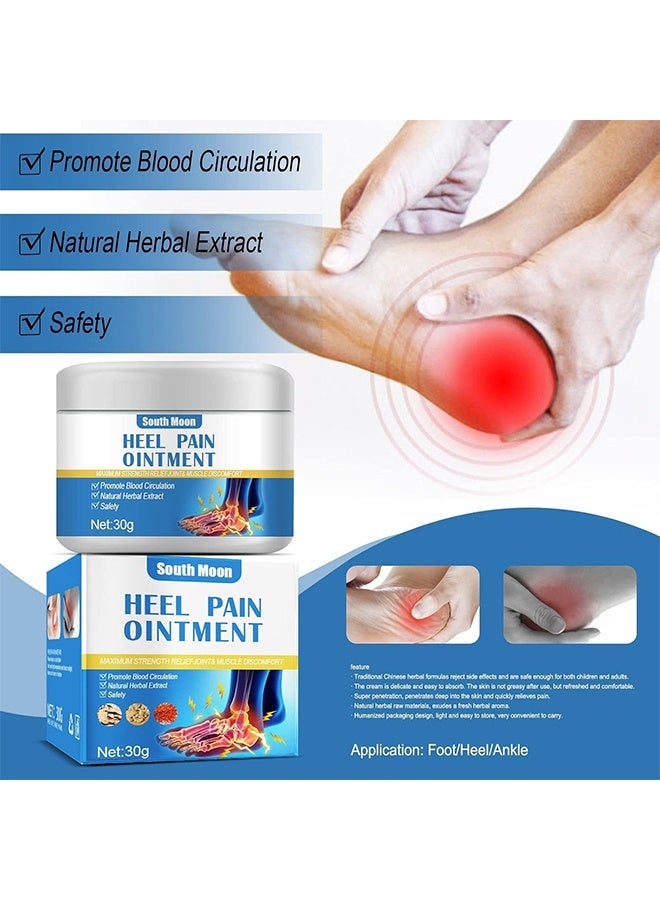 SOUTH MOON Heel Pain Ointment Herbal 30g, Ointment Foot Heel Pain Cream, Rheumatism Arthritis Pain Ointment, Foot Sprain Heel Foot Bone Spurs Pain Relief Plaster Heel Pain Ointment Rheumatoid Arthritis Herbal Ointment  - Image 3