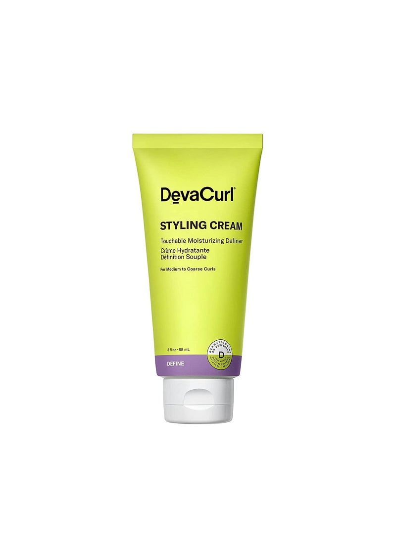 DevaCurl DevaCurl Styling Cream Touchable Moisturizing Definer  Enhances Curl Body and Shape  NonFlaking  NonStiff  NonCrunchy  All Curly Types  - Image 1