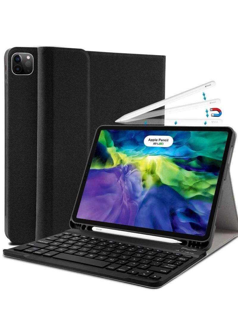 Gravity iPad Pro 11 Keyboard Case 2020/2018 - Detachable Magnetically Wireless Keyboard, Ultra Slim PU Leather Case with Pencil Holder 【Support Apple Pencil Charging】 for iPad Pro 11 inch 2020 - Image 1