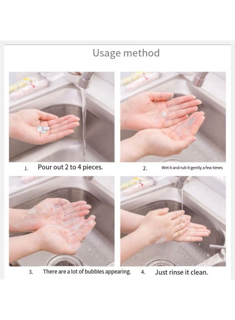 6cans-Soap Sheets, Portable and Dissolvable Soap Paper Sheets for Hand Washing and Cleaning, Perfect for Children and Adults on Outdoor Travel and Camping Hiking6 Box Set - Image 4