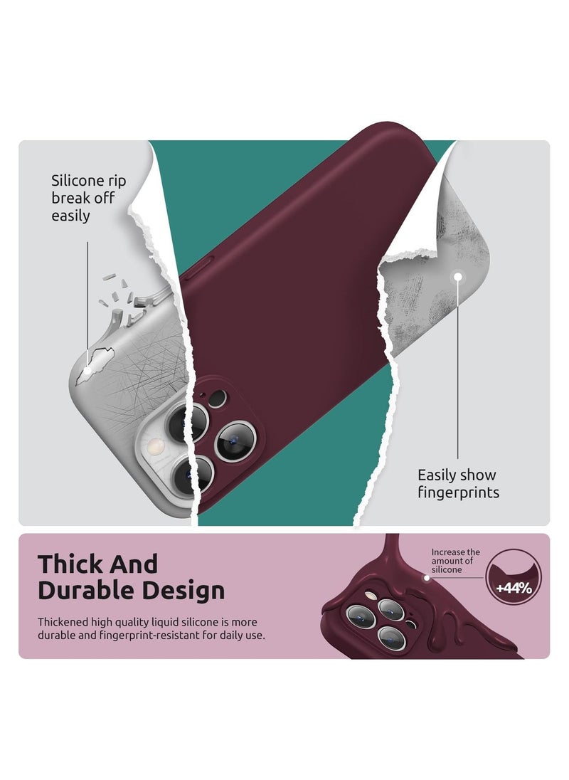 Raxoom Design for iPhone 15 Pro Max Case, Liquid Silicone [2 x Screen Protectors & 1 x Lanyard] Protection for Each Lens Shockproof Cover for iPhone 15 Pro Max 6.7 inch 2023, Plum - Image 2