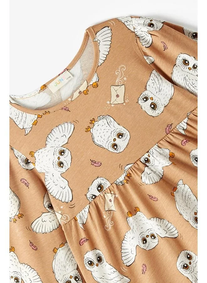 جون Printed Long Sleeve Dress
